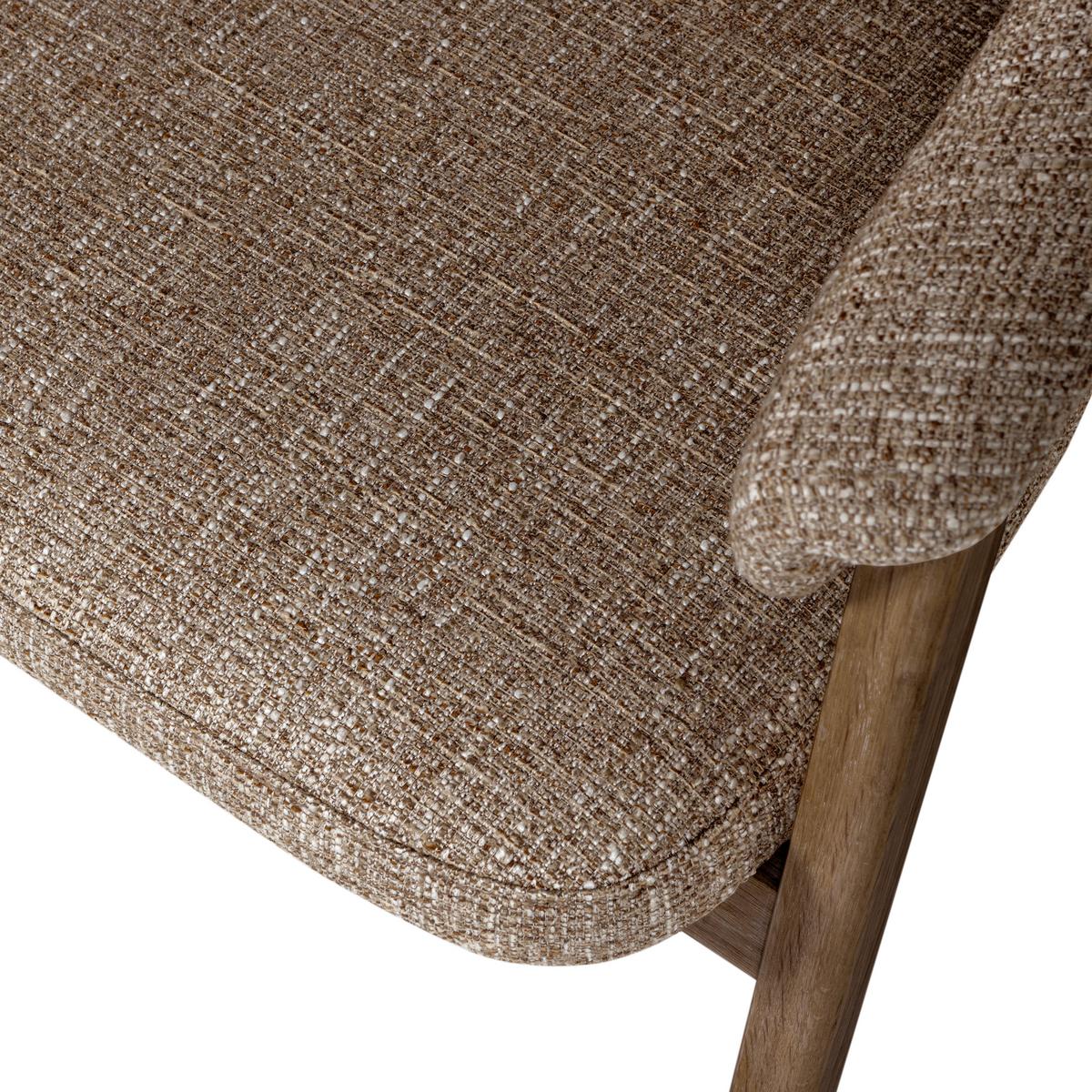 ARMLEHNSTUHL-SET Tunar Braun 2-teilig - Braun, MODERN, Holz/Textil (60/77/60cm) - Livetastic