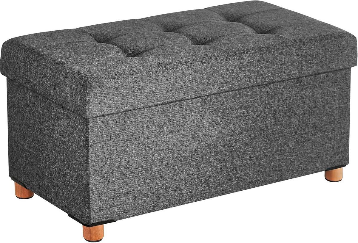 Sitzbox Grau B: 76 cm - Grau, Basics, Holzwerkstoff/Textil (76/40/38cm)