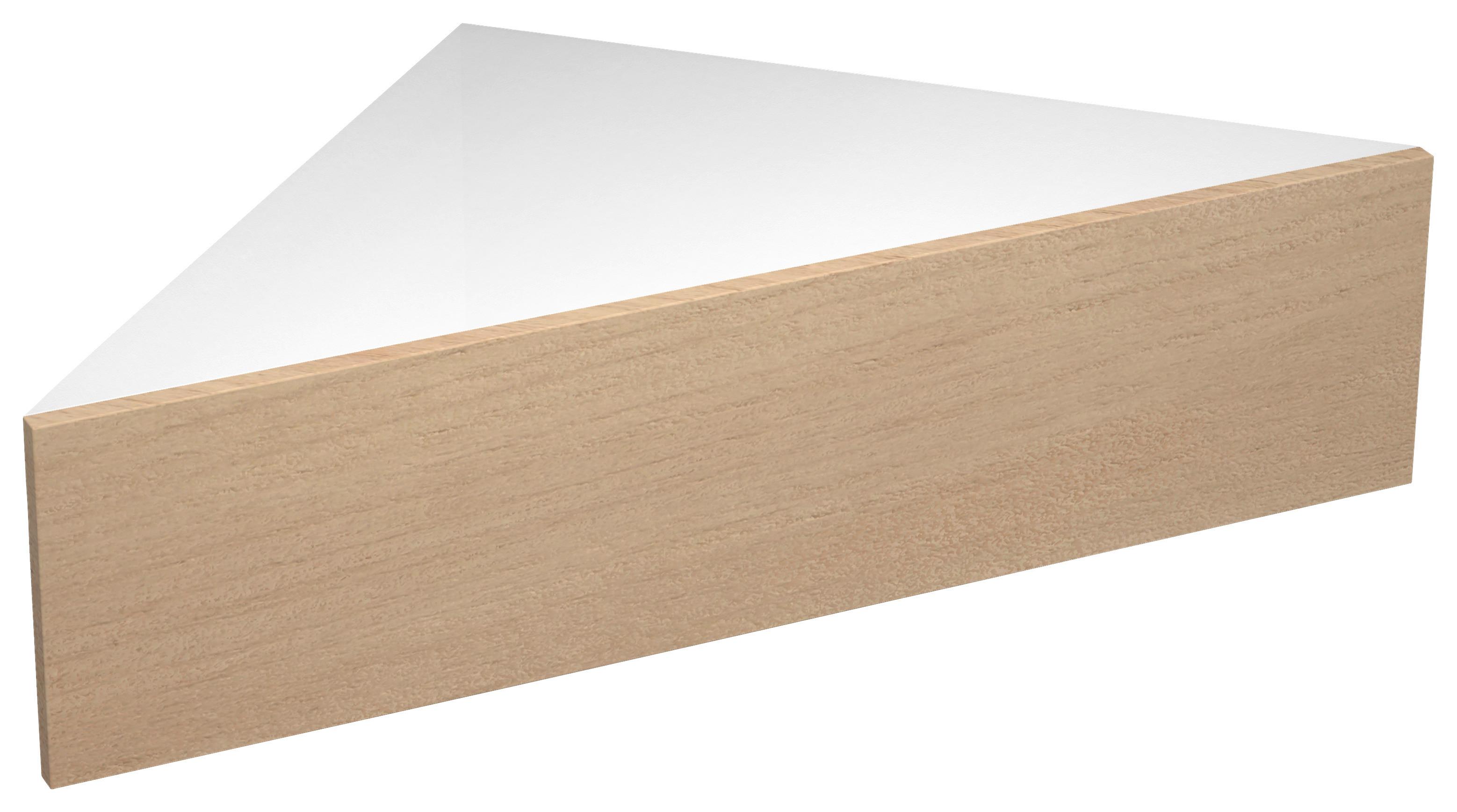 Nachkästchen Weiß, Honigeiche H: 15 cm USAl S - Honigeiche/Weiß, MODERN, Holzwerkstoff (60/15/42,4cm) - MID.YOU
