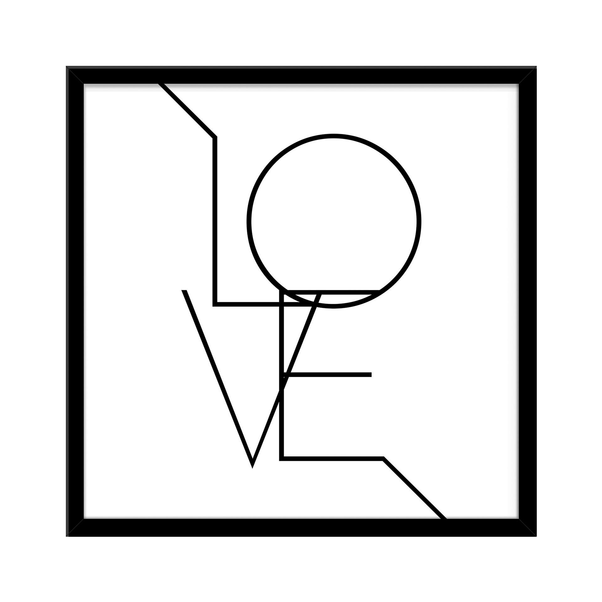 OBRAZ VOUS II - čierna/biela, kompozitné drevo/papier (30/30cm) - Modern Living