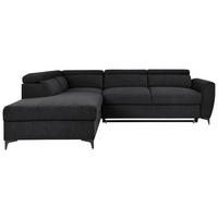 Ecksofa Lapis Schwarz S: 217/255 cm - Schwarz, KONVENTIONELL, Textil (217/255cm) - MID.YOU