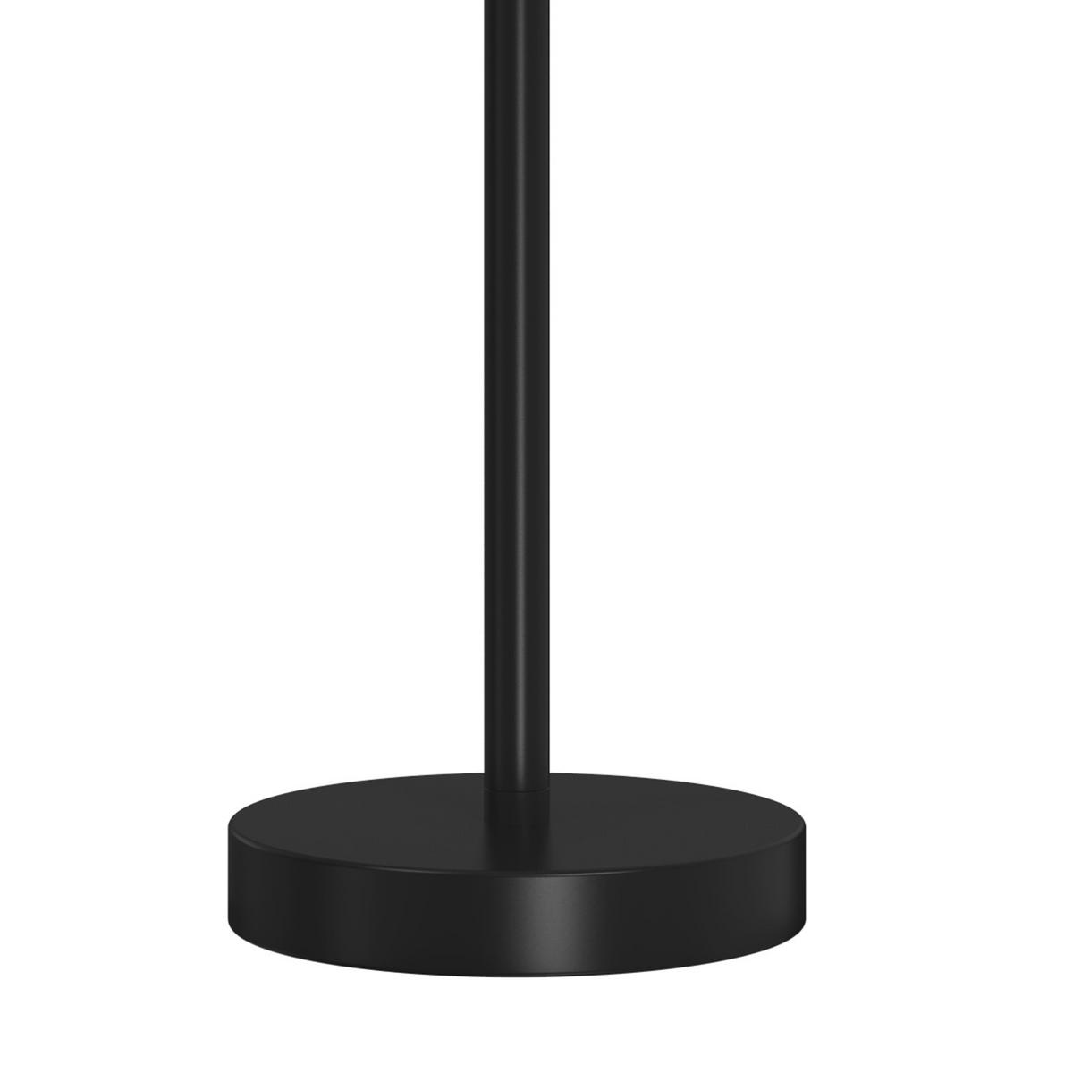 Tischleuchte Paloma Schwarz L: 24 cm - Schwarz, Design, Glas/Kunststoff (24/24/48cm)
