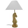 Tischleuchte Shah 100 Weiß/goldfarben B. 14 Cm - Goldfarben/Weiß, Basics, Textil/Metall (40/14/62cm) - Kayoom