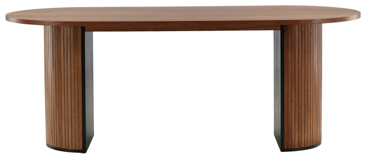 Esstisch Bianca - Schwarz/Naturfarben, Design, Holz/Holzwerkstoff (200/90/75cm) - Livetastic