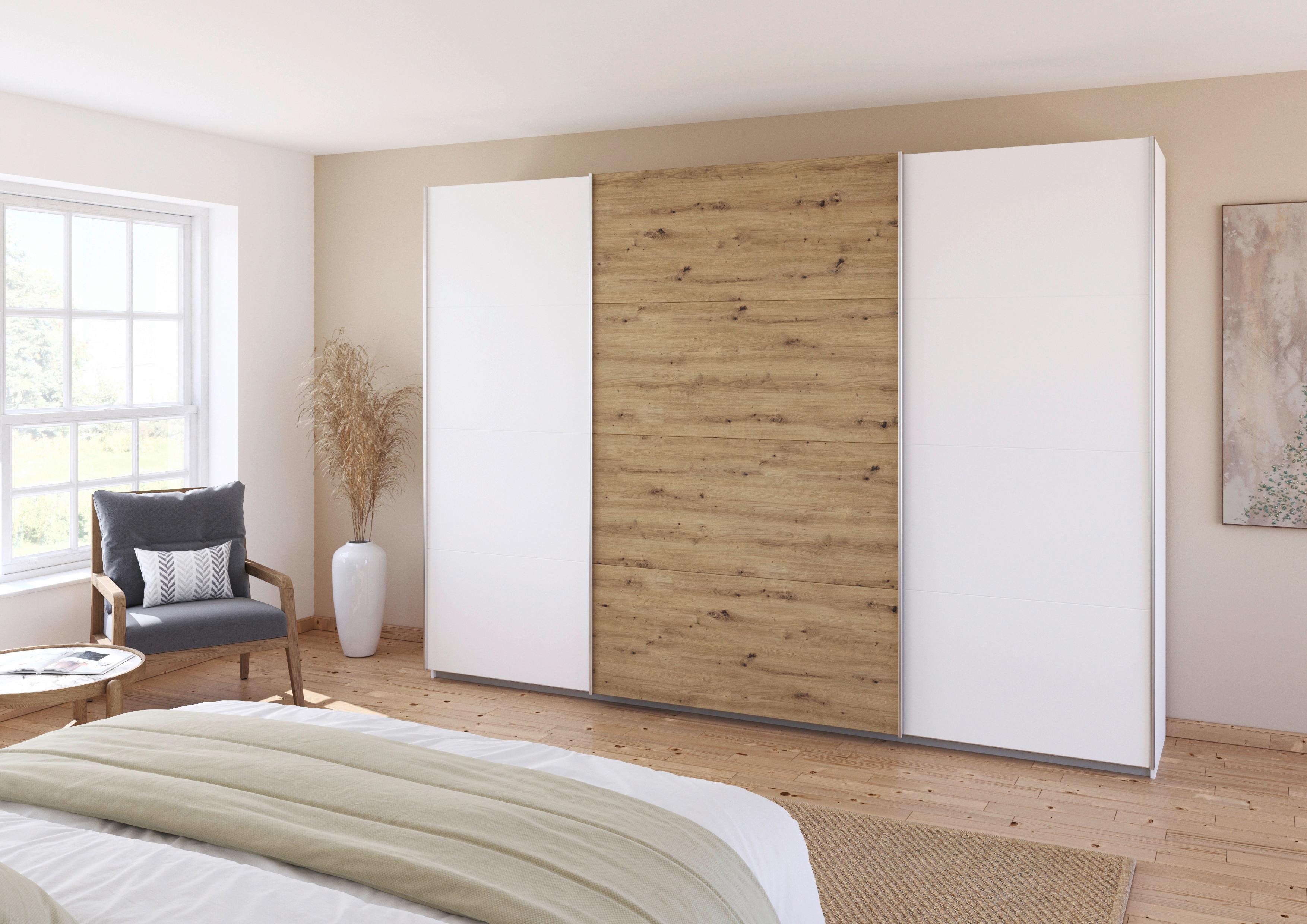 Schwebetürenschrank Feldkirch 315 maxihöhe - Weiß/Eiche Artisan, MODERN, Holzwerkstoff (315/229/62cm)
