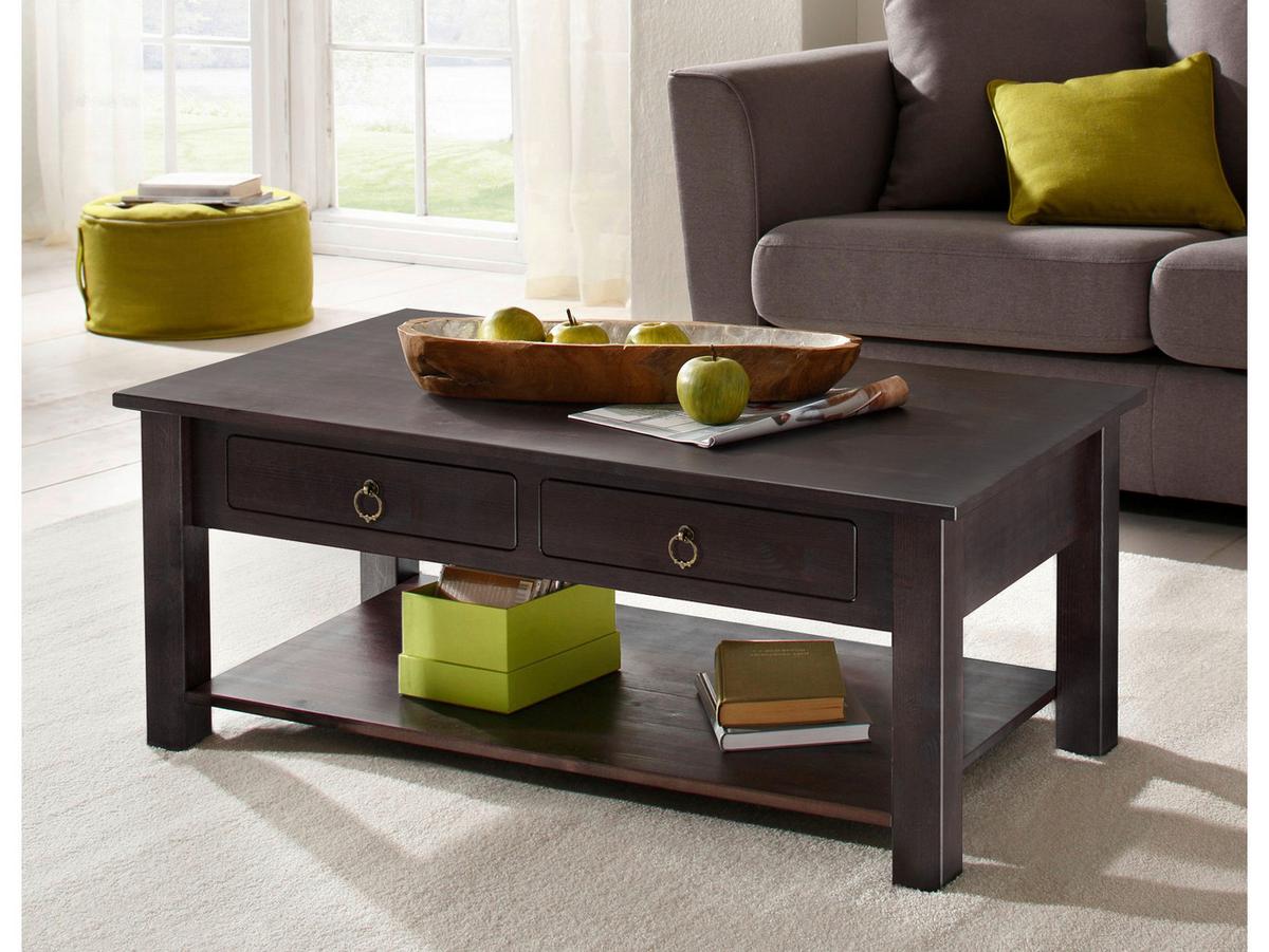 Couchtisch Ines mit Ablageplatte Braun - Braun, Design, Holz (110/45/60cm) - MID.YOU