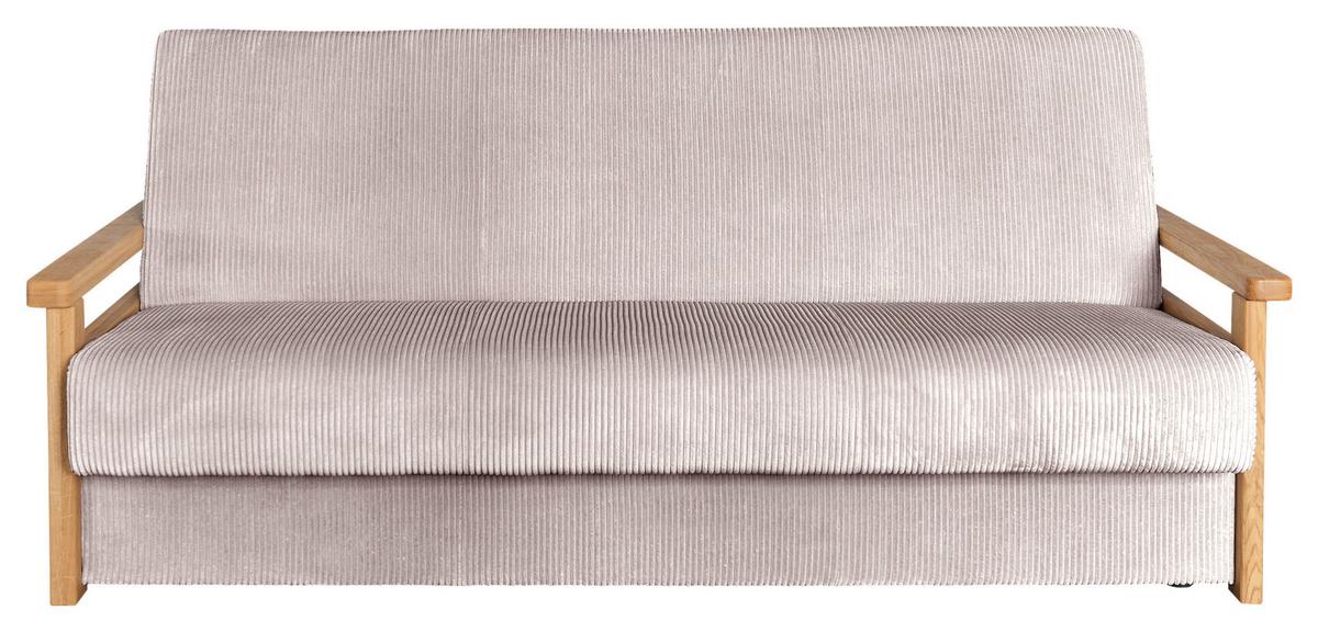 Schlafsofa Malaga Rosa B: 220cm - Naturfarben/Rosa, Design, Holz/Textil (220/90/90cm) - P & B