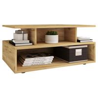Konferenčný stolík ESILA dub medový - čierna/dub medový, Modern, kompozitné drevo/plast (80/50/40cm) - MID.YOU