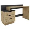 Schreibtisch B 51,5cm H 83,5cm Belfast Eiche Artisan Dekor - Anthrazit/Eiche Artisan, MODERN, Holzwerkstoff (138/51,5/83,5cm) - MID.YOU