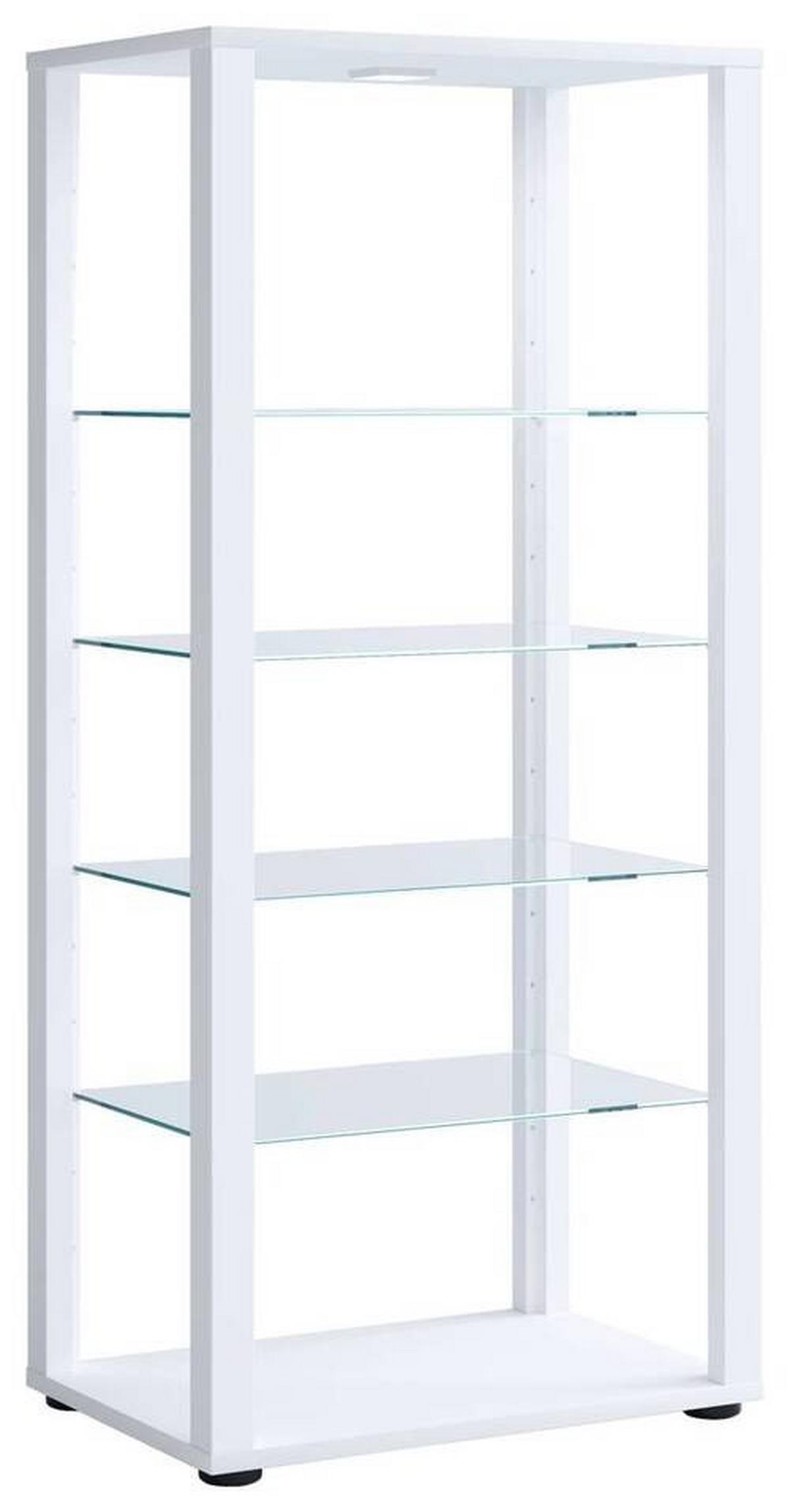 Vitrine Glasol B: 51,8 Cm Weiß - Schwarz/Weiß, MODERN, Glas/Holzwerkstoff (51,8/114,5/34,8cm) - MID.YOU