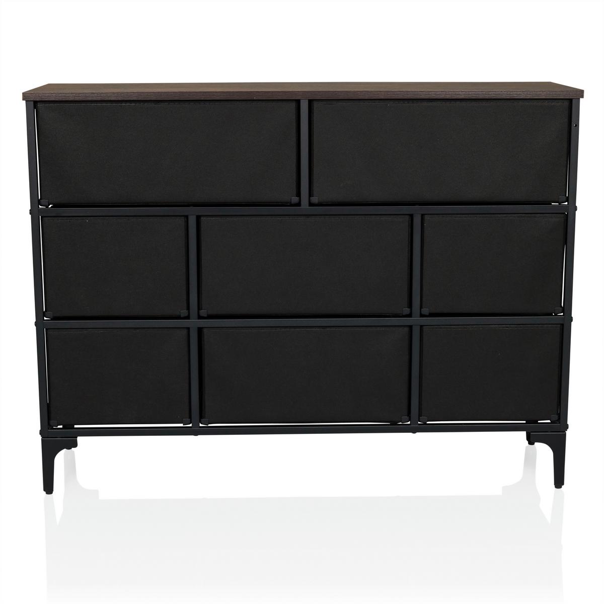 Kommode Ameriko Multicolor B: 102,5 Cm - Multicolor/Schwarz, MODERN, Holzwerkstoff/Textil (102,5/77,5/30cm) - MID.YOU