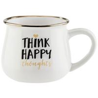 Kaffeebecher Steinzeug 210 ml Weiß Ellen - Multicolor/Weiß, Basics, Keramik (8/7cm) - Luca Bessoni