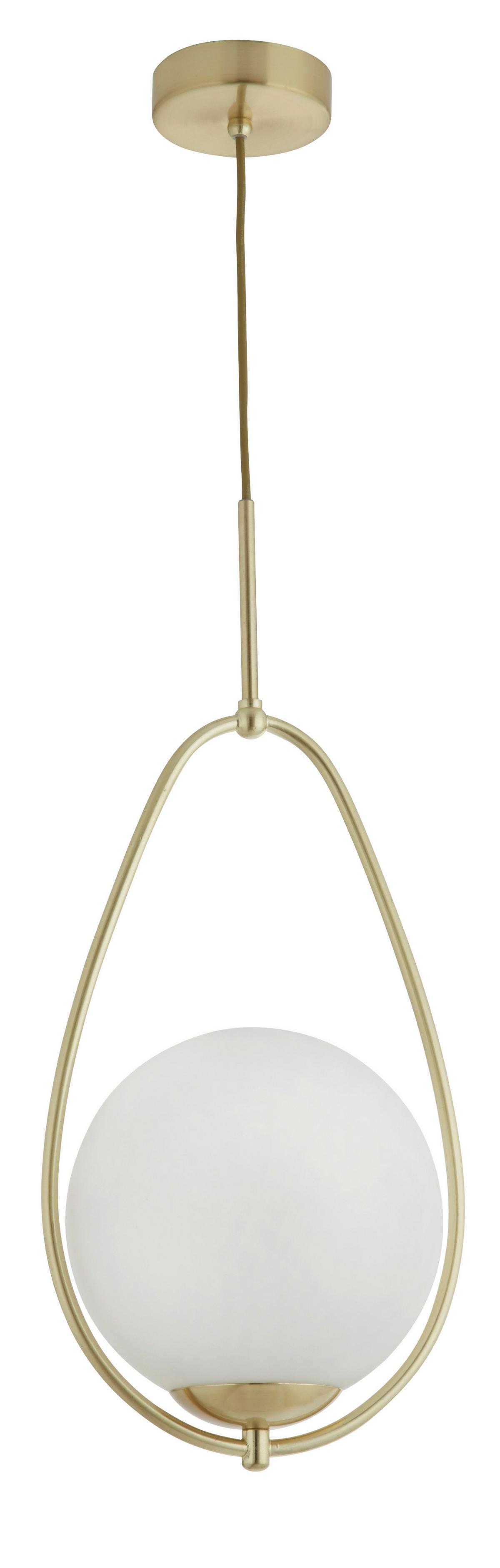 Hängeleuchte Avalon H: 150 cm 1-Flammig, höhenverstellbar - Goldfarben, KONVENTIONELL, Glas/Metall (23/19/150cm)