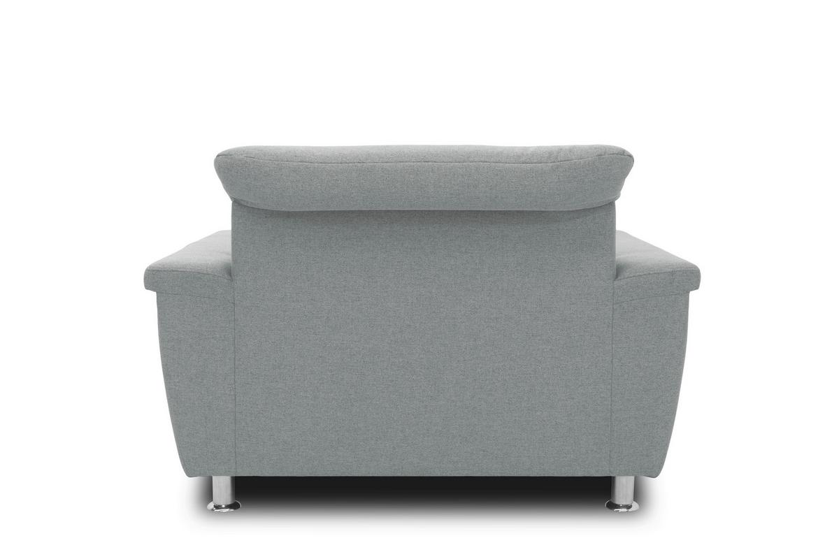 Polstersessel Franzi Grau - Chromfarben/Grau, KONVENTIONELL, Textil (120/81/105cm) - MID.YOU