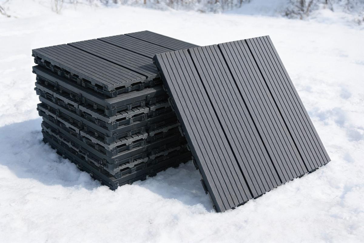 TERRASSENFLIESE NOAH 9ER-SET - Anthrazit, Basics, Holzwerkstoff/Kunststoff (30/30/2,2cm) - Beldano