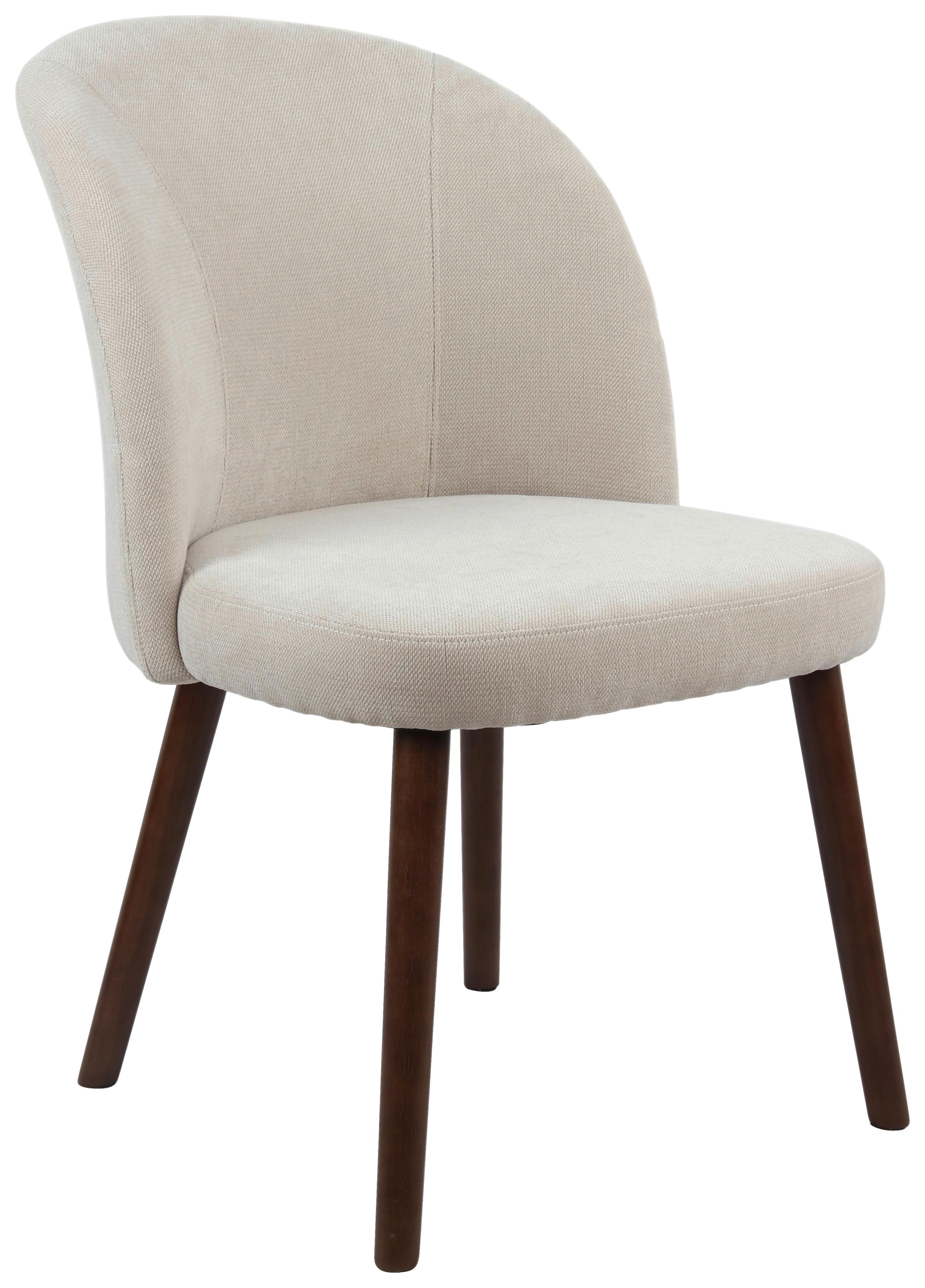Stuhl Tampere Beige B: 53 cm - Eichefarben/Beige, MODERN, Holz/Textil (53/87/58cm) - Livetastic