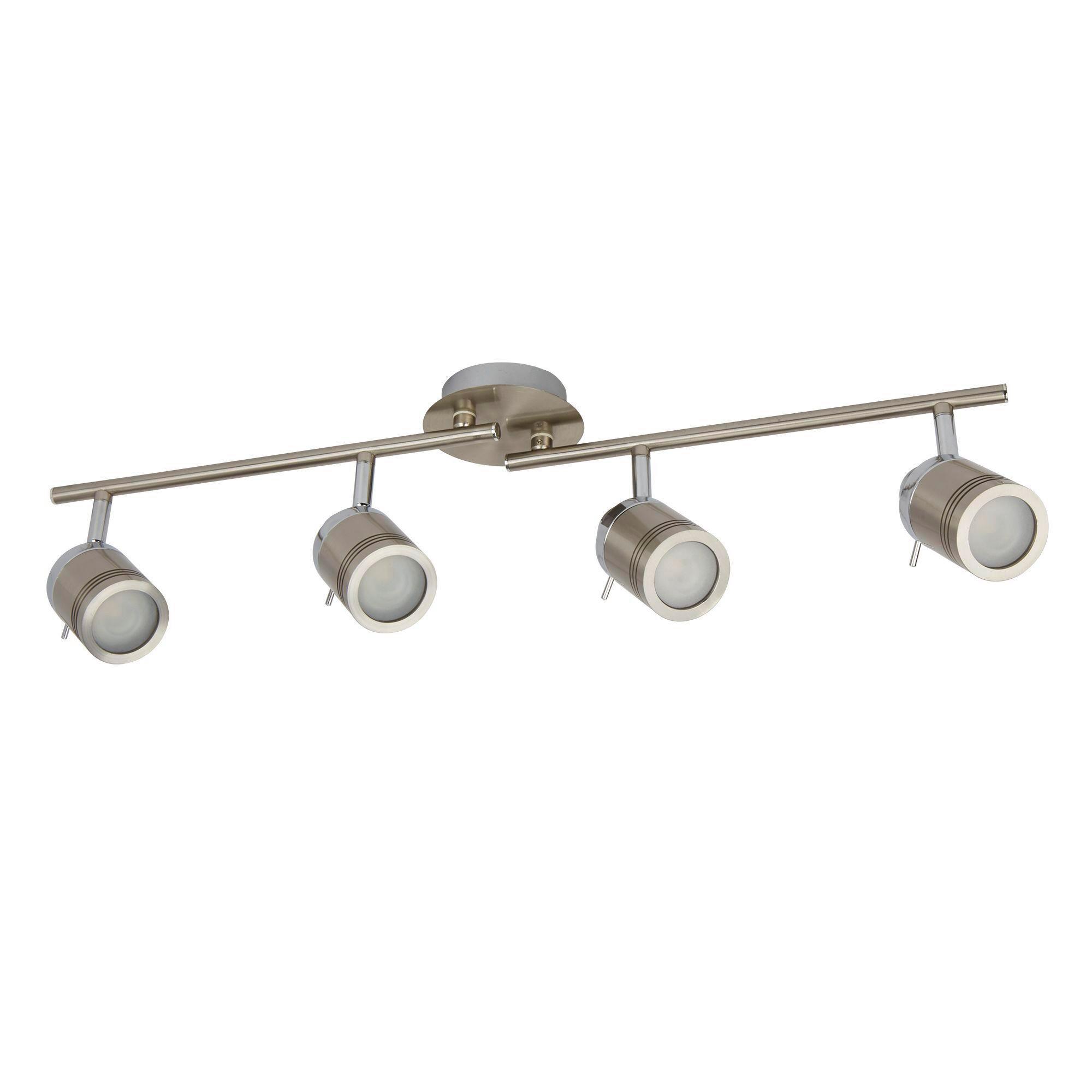 Deckenleuchte 4lt 6604ss - Design, Glas/Kunststoff (79/19.5/13cm)