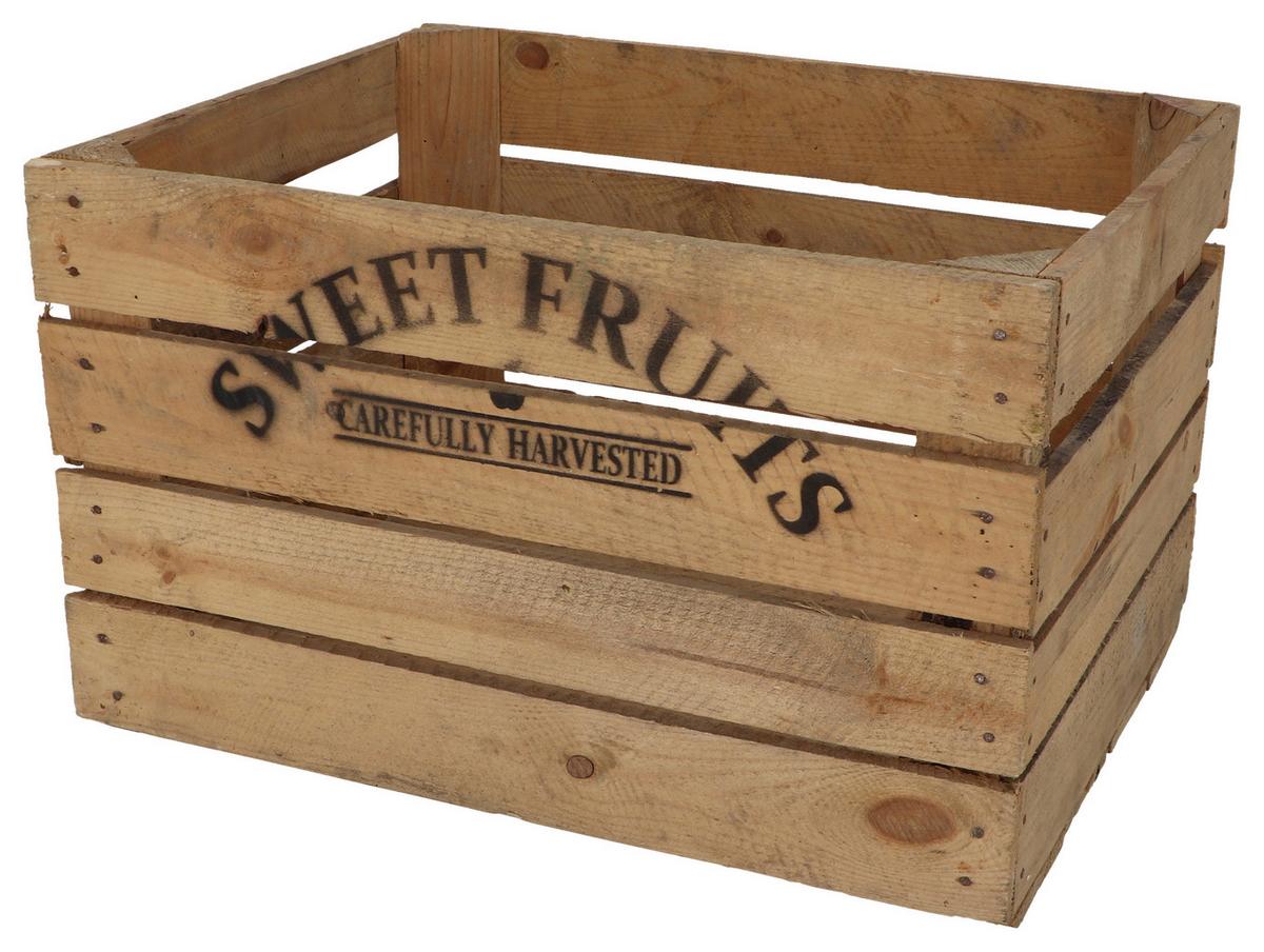 Kiste Aufbewahrungskiste - Hellbraun, MODERN, Holz (42,3/51,1/30,1cm)