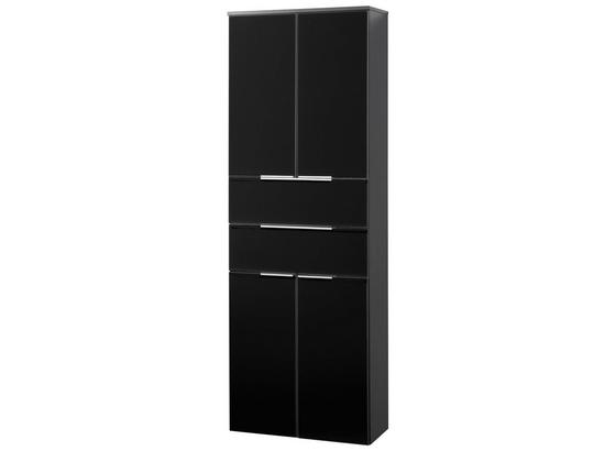 Fackelmann Hochschrank Kara Anthrazit - Anthrazit, MODERN, Glas/Holzwerkstoff (61/176/32cm) - Fackelmann Fackelmann Hochschrank Kara Anthrazit - Anthrazit, MODERN, Glas/Holzwerkstoff (61/176/32cm) - Fackelmann
