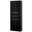 Hochschrank mit Soft-Close Kara B: 61cm, Anthrazit - Anthrazit, MODERN, Glas/Holzwerkstoff (61/176/32cm) - MID.YOU Hochschrank mit Soft-Close Kara B: 61cm, Anthrazit - Anthrazit, MODERN, Glas/Holzwerkstoff (61/176/32cm) - MID.YOU