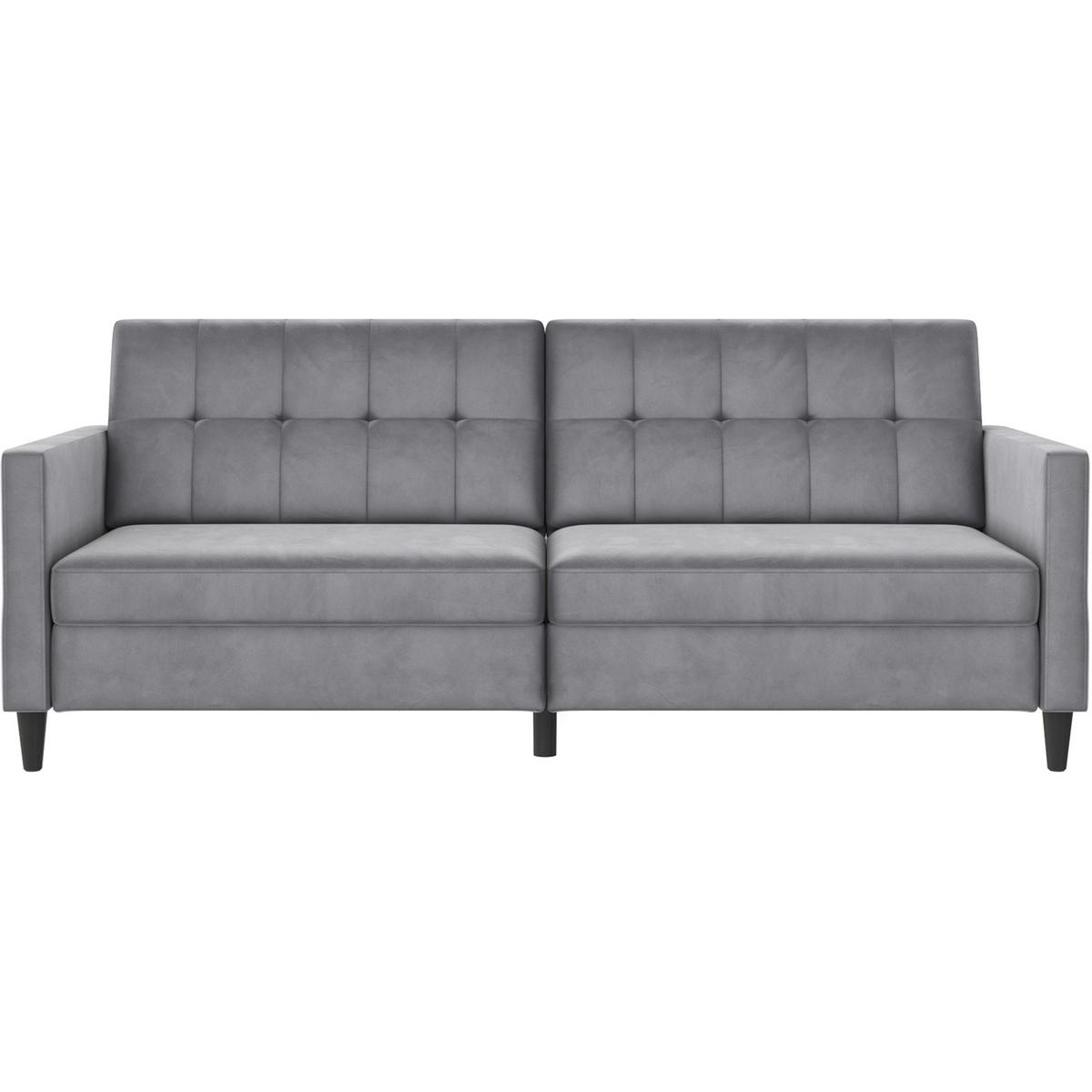 Schlafsofa Hannover Grau, mit Schlaffunktion - Schwarz/Grau, Basics, Textil (203/82/83cm) - Livetastic