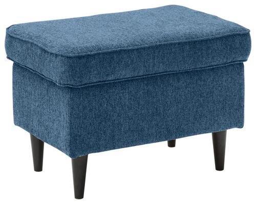 Hocker Oskar - Schwarz/Dunkelblau, Basics, Holzwerkstoff/Textil (63/43/42cm) - MID.YOU