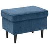 Hocker Oskar - Schwarz/Dunkelblau, Basics, Holzwerkstoff/Textil (63/43/42cm) - MID.YOU