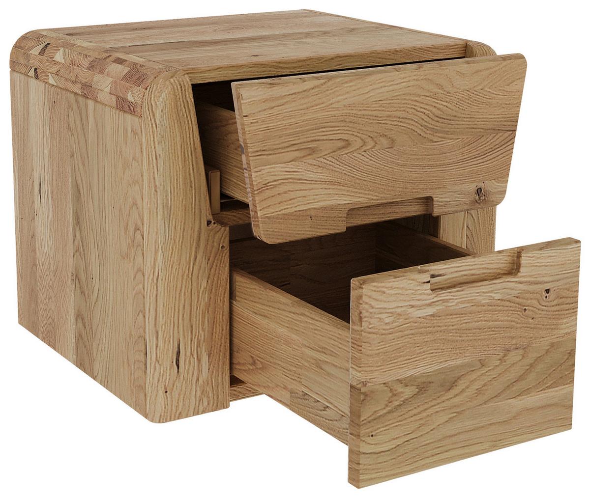 Nachtkästchen Zeno Naturfarben /Wildeiche B: 50 cm - Wildeiche/Naturfarben, MODERN, Holz (50/40/42cm) - MID.YOU