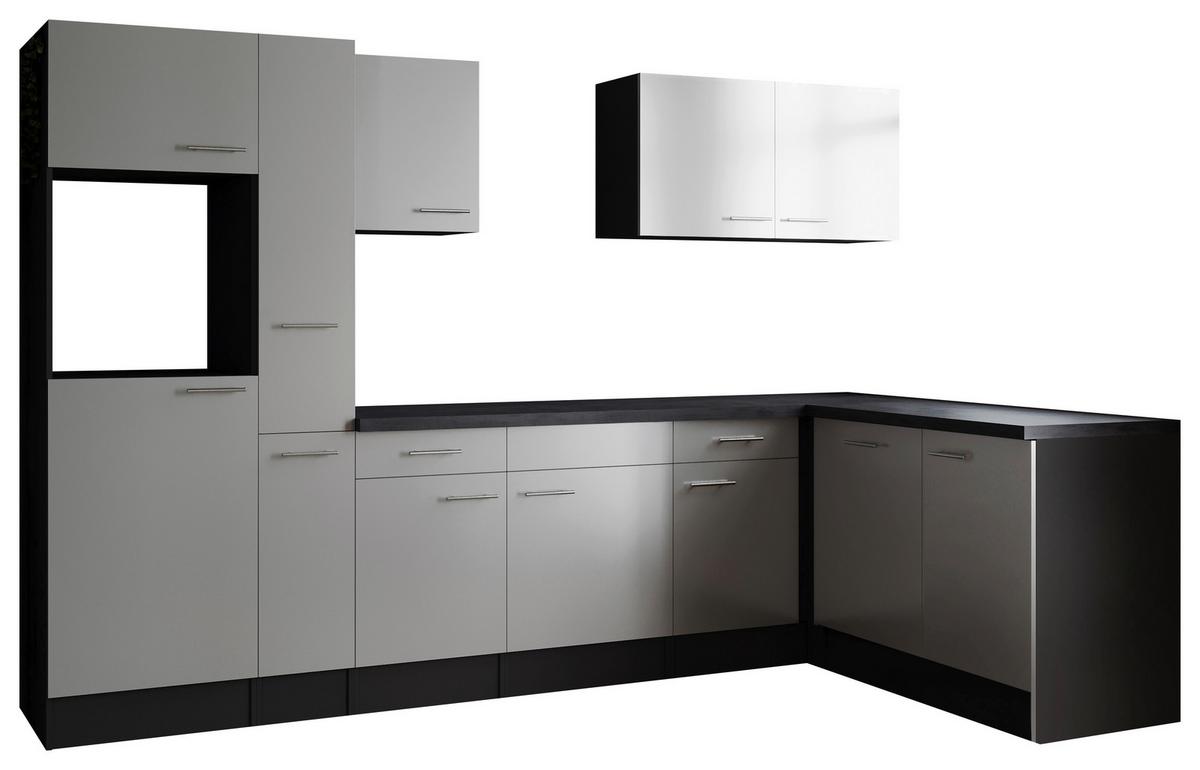 Eckküche Oliver Grau, Weiß S: 310x172cm - Weiß/Grau, Design, Holzwerkstoff (310/172cm) - Respekta