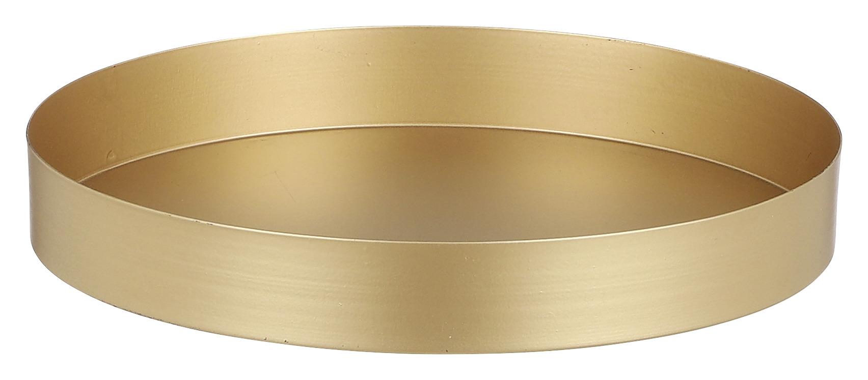 Dekorační Talíř Lumina, Ø: 21,5cm - barvy zlata, Romantický / Rustikální, kov (21,5/3cm)