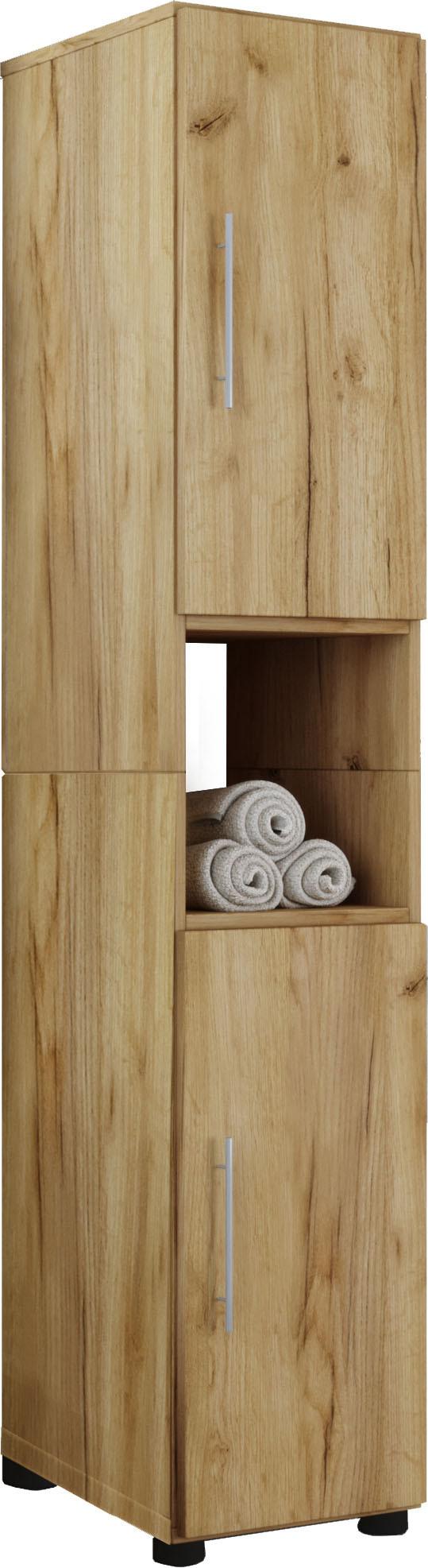 Hochschrank Flandu B: 31 cm Eiche Dekor - Honigeiche/Eichefarben, Basics, Holzwerkstoff (31/160/30cm) - MID.YOU