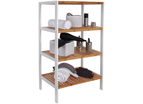 Regál Bambu - hnedá/biela, Moderný, drevo/kompozitné drevo (70/110/33cm) Regál Bambu - hnedá/biela, Moderný, drevo/kompozitné drevo (70/110/33cm)