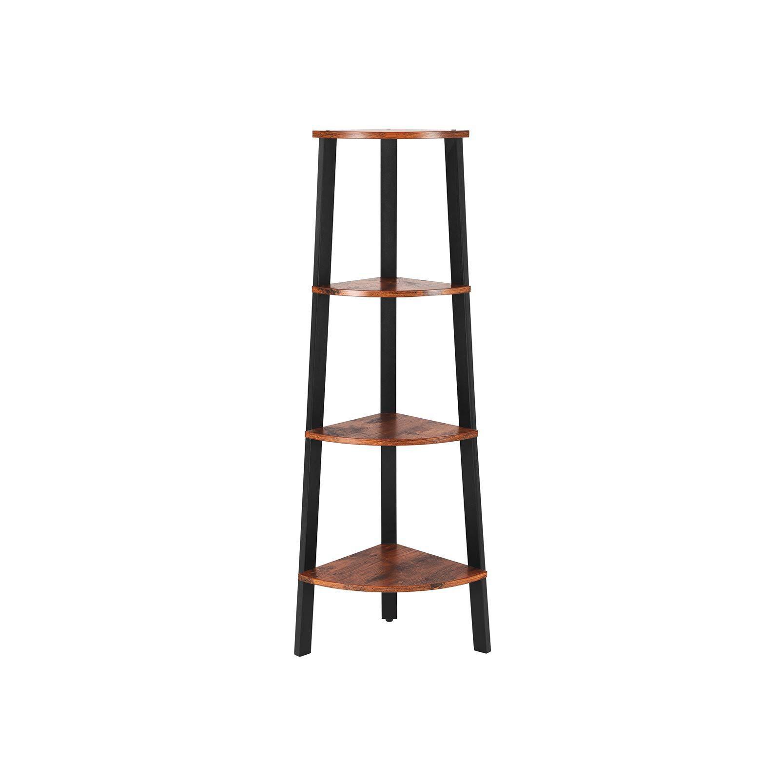 Regál IRON - hnedá/čierna, Basics, kompozitné drevo (33,9/124,5/33,9cm) - Boxxx