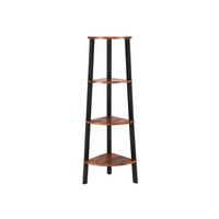 Regál IRON - černá/hnědá, Basics, kompozitní dřevo (33,9/124,5/33,9cm) - Boxxx