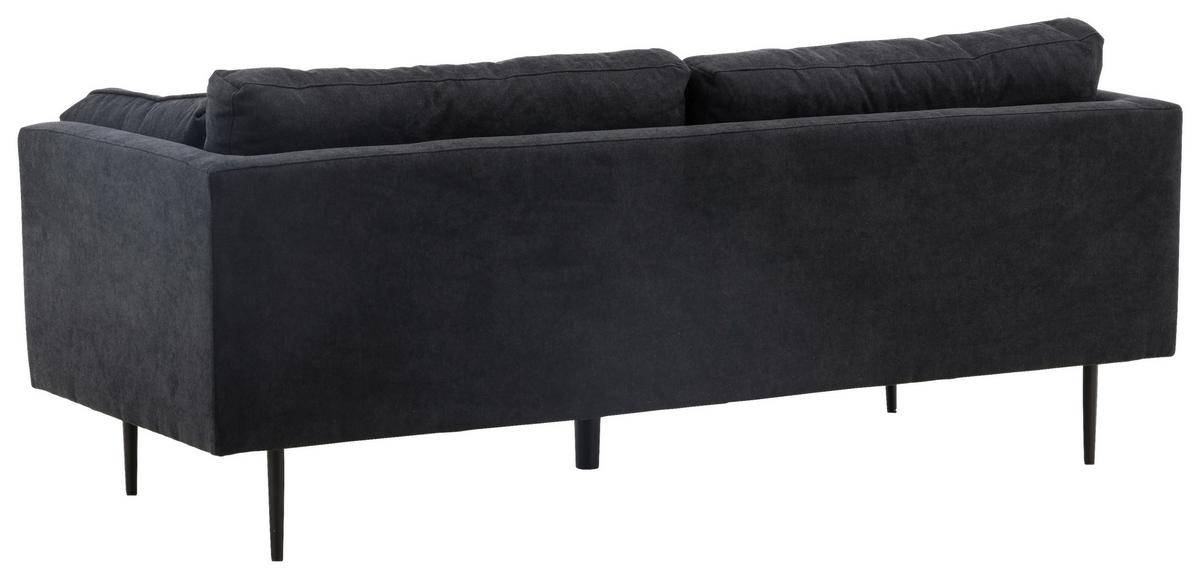 2-sitzer-sofa Boom - Schwarz, Design, Textil/Metall (203/84/90cm) - Livetastic