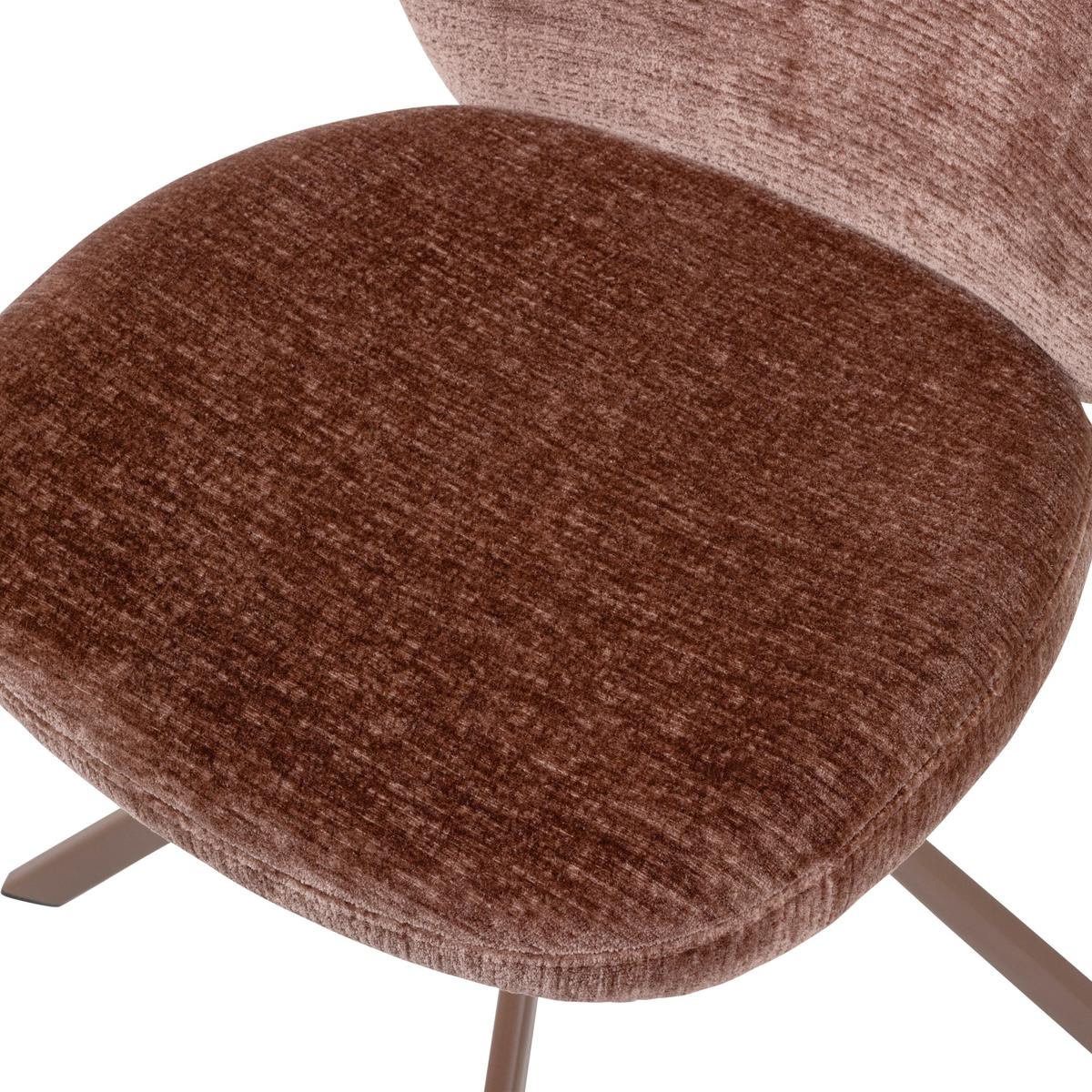 STUHL-SET Femke Braun B: 58cm - Braun, MODERN, Textil/Metall (58/80/65cm) - Livetastic