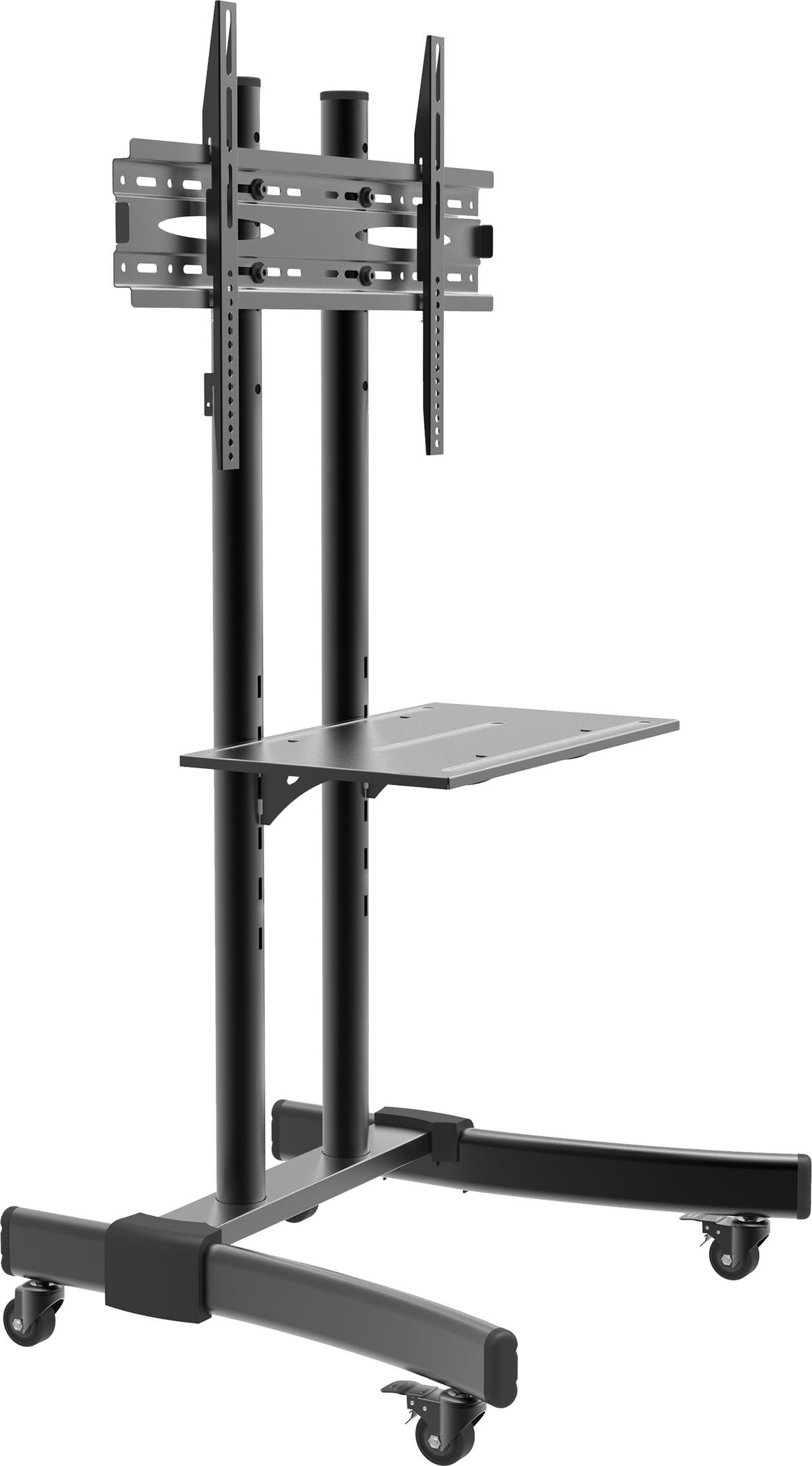 Tv-rack Bis 70“ Drehbar Mit Rollen B-Ms 125 Max. 30 Kg - Schwarz, Basics, Metall (109/76/55cm) - MID.YOU