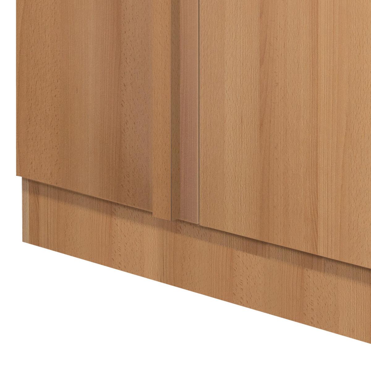 Eckunterschrank Nano 110 cm Buche Dekor 1 Lade 1 Tür - Beige/Buchefarben, MODERN, Holzwerkstoff (110/85/57cm) - FlexWell