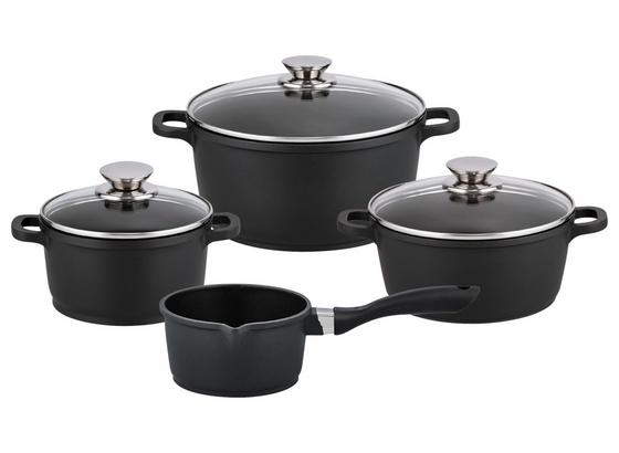 Kochtopfset Topfset Alucast 7 teilig - Schwarz, Basics, Glas/Metall - ELO Kochtopfset Topfset Alucast 7 teilig - Schwarz, Basics, Glas/Metall - ELO