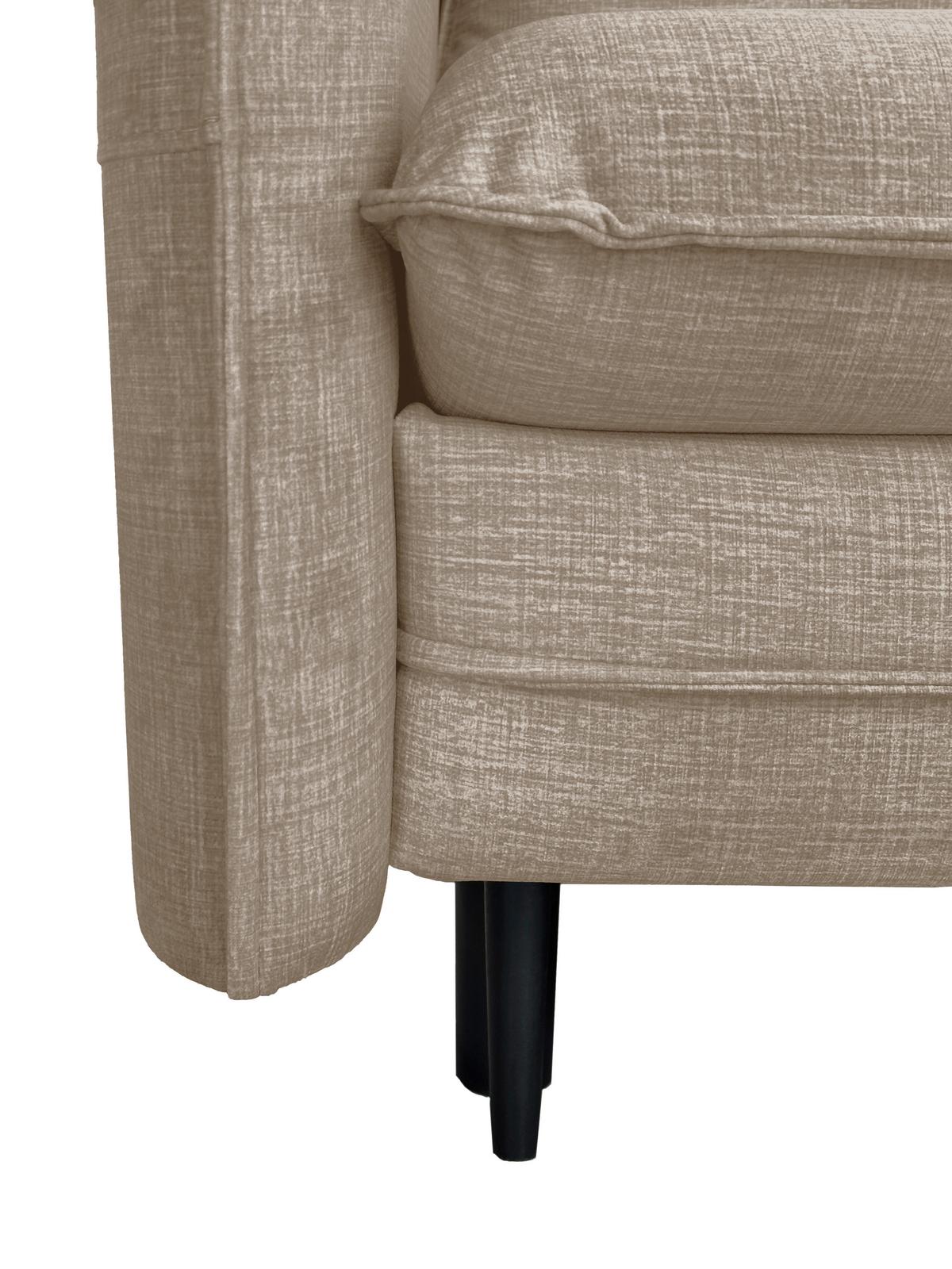 Schlafsofa Melody - Beige/Schwarz, Design, Textil (216/96/102cm) - MID.YOU