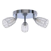 Deckenleuchte 98-13408 Shiba - Chromfarben/Transparent, Design, Glas/Metall (30/30/16cm)