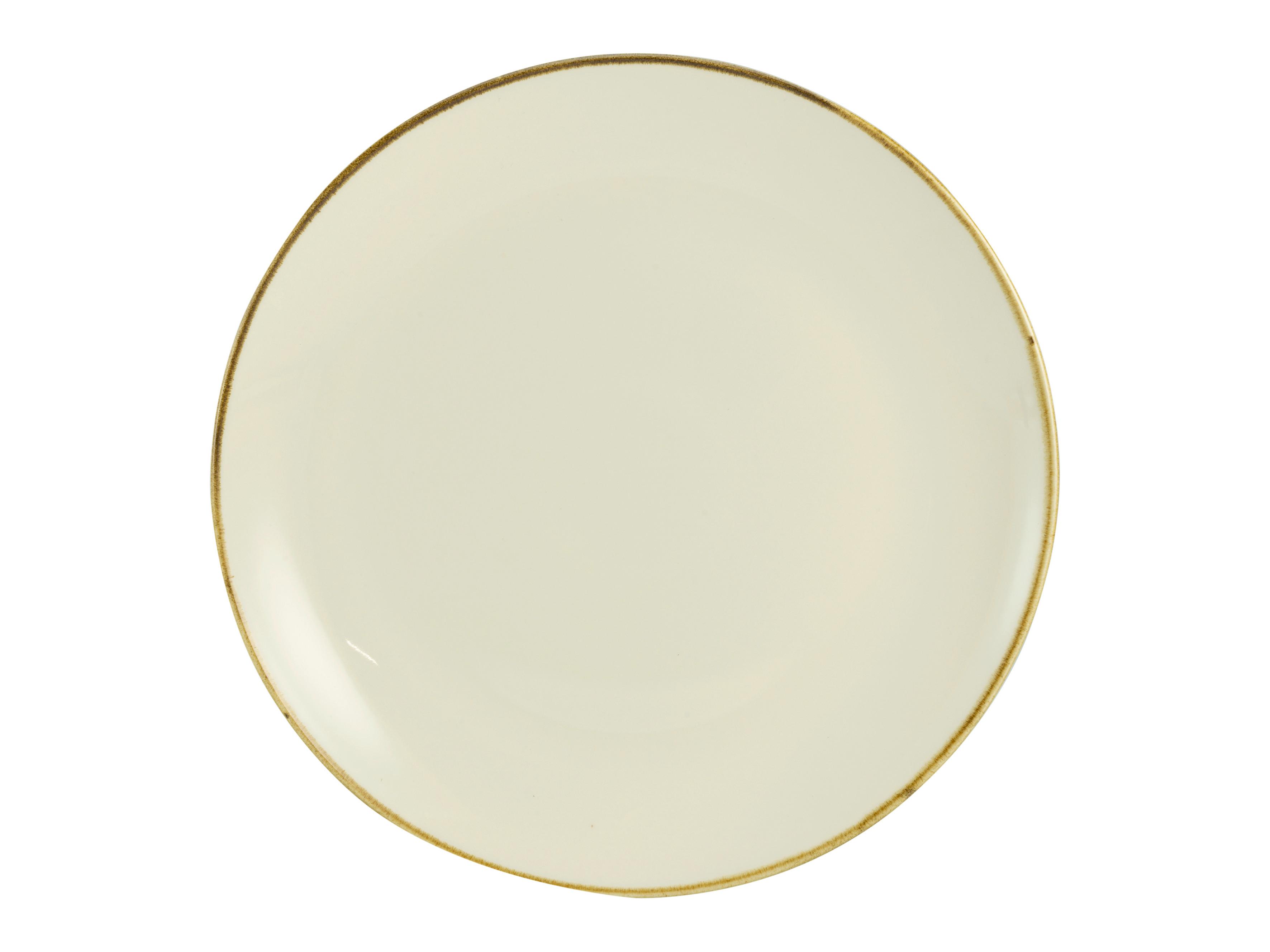 Talíř Jídelní Linen, Ø: 28cm - bílá/krémová, keramika (28/28/3cm) - Premium Living