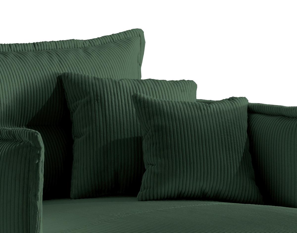 Xxl-sessel Lava Grün B: 111 Cm - Schwarz/Grün, MODERN, Textil (111/101/167cm) - Livetastic
