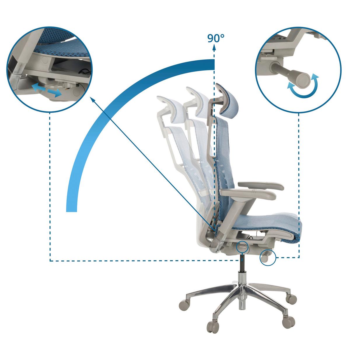 Drehstuhl Dynafit Ii G - Blau/Alufarben, Basics, Kunststoff/Textil (67/119-135/60cm) - MID.YOU