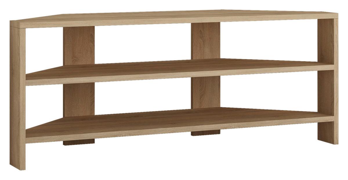 Lowboard Thales Eckfernsehtisch - Eichefarben, Design, Holzwerkstoff (114/45/36cm) - Livetastic
