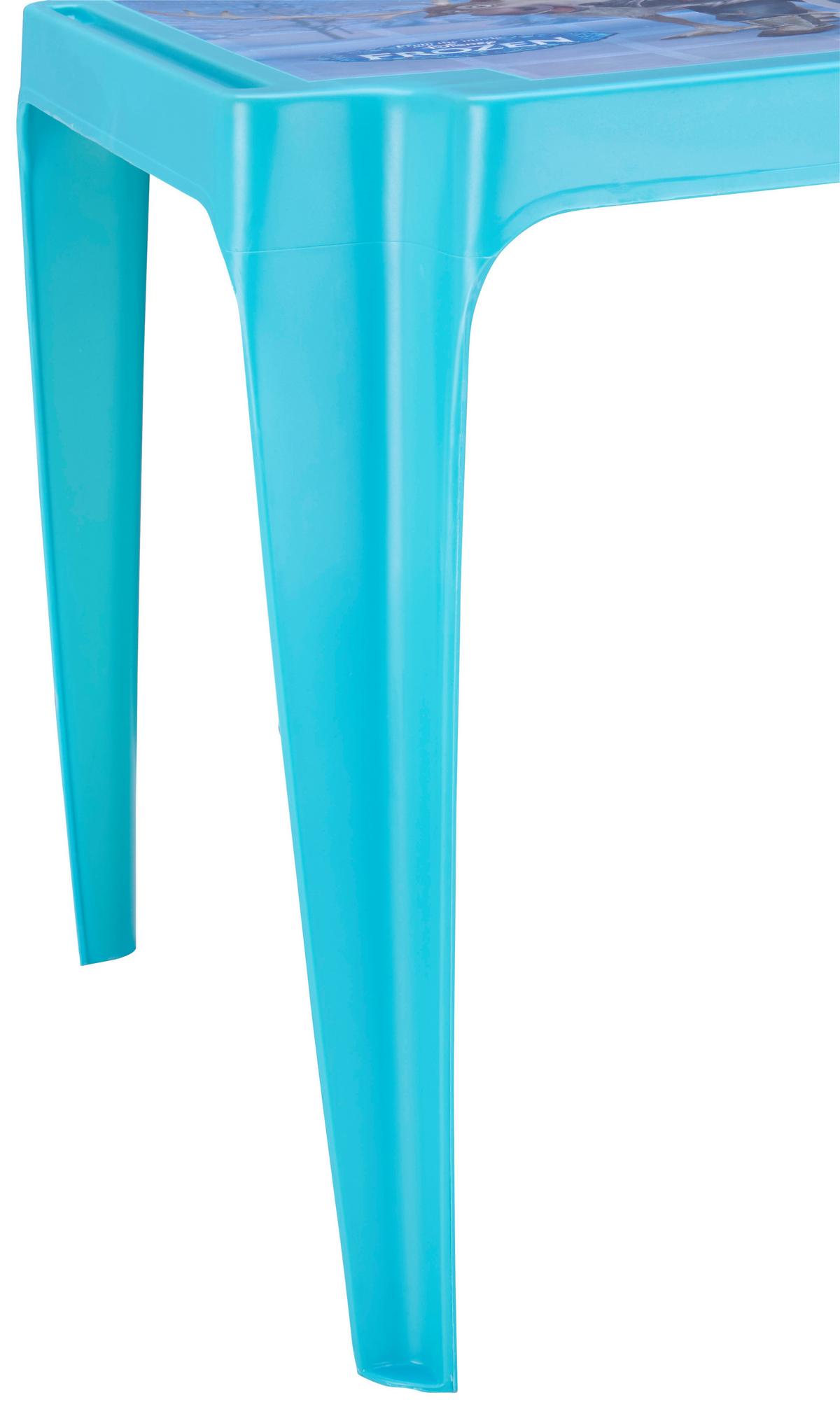 Kindertisch Eisprinzessin Hellblau Kunststoff Wetterfest - Hellblau, MODERN, Kunststoff (55/50/44cm)