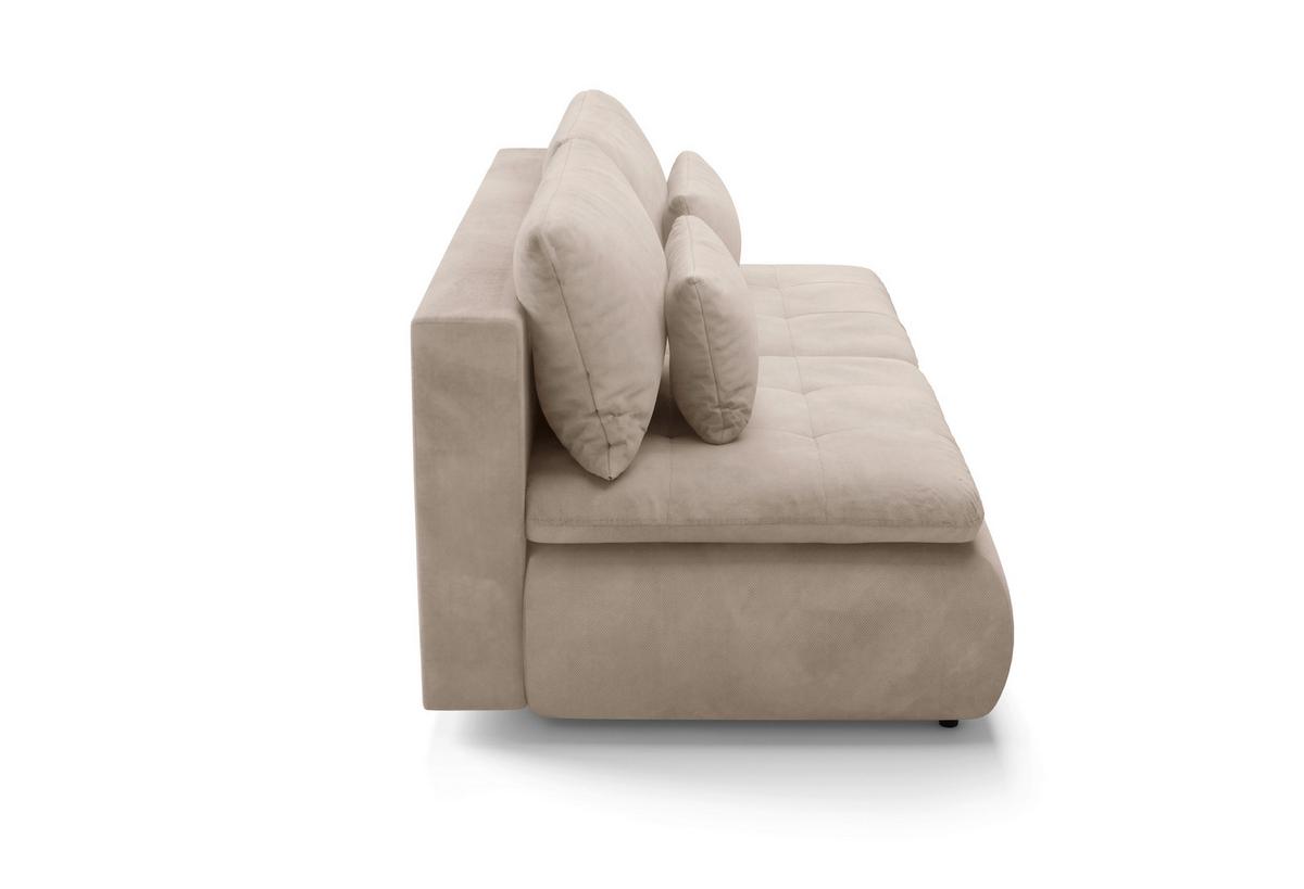 Schlafsofa Mystic Beige B: 220cm - Beige/Schwarz, Design, Textil (220/94/114cm) - Livetastic