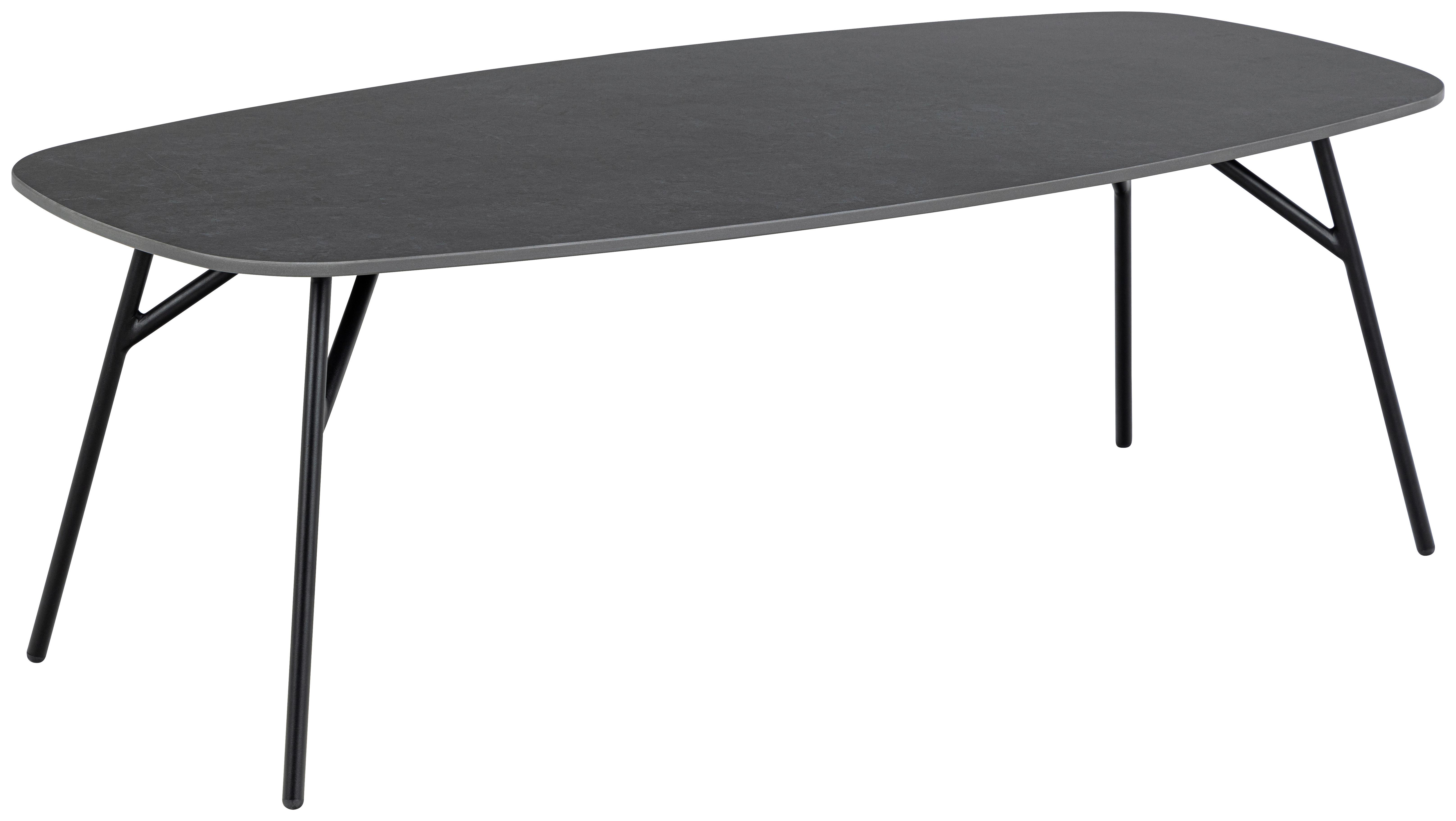 Konferenční stolek CARACAS - černá, Design, kov/keramika (120/60/41cm) - MID.YOU