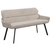 Sitzbank Rico - Taupe/Schwarz, MODERN, Textil/Metall (140/90/62cm) - MID.YOU