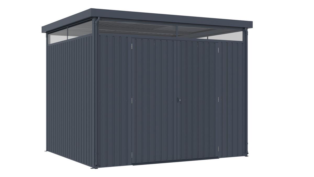 Gartenhaus mit Pultdach 276x226x245 cm - Anthrazit, Basics, Metall (276/226/245cm)